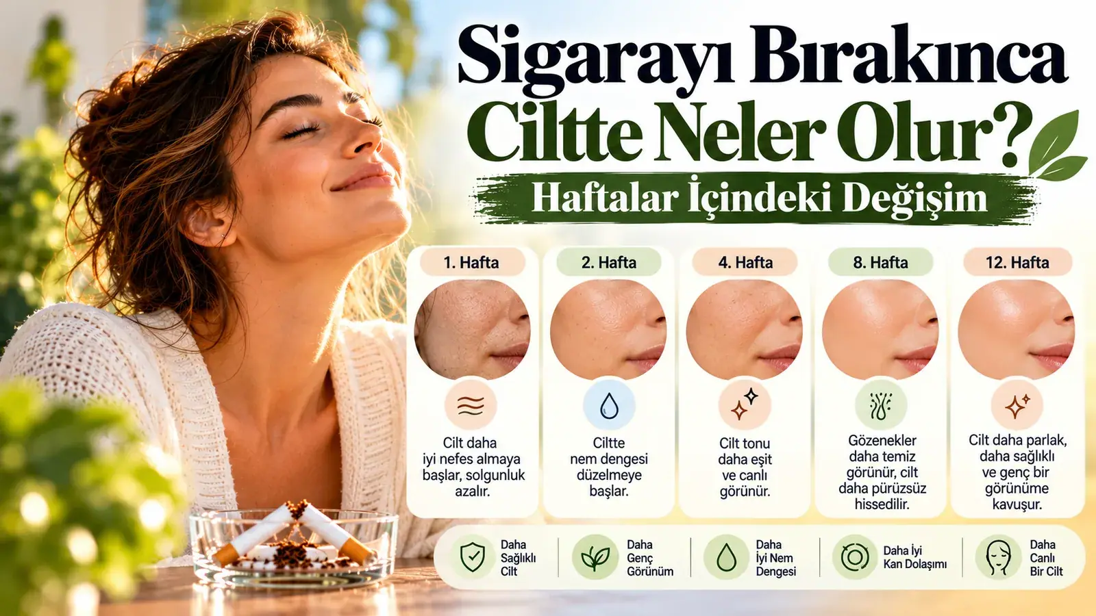 Sigarayı Bırakınca Ciltte Neler Olur? Haftalar İçindeki Değişim